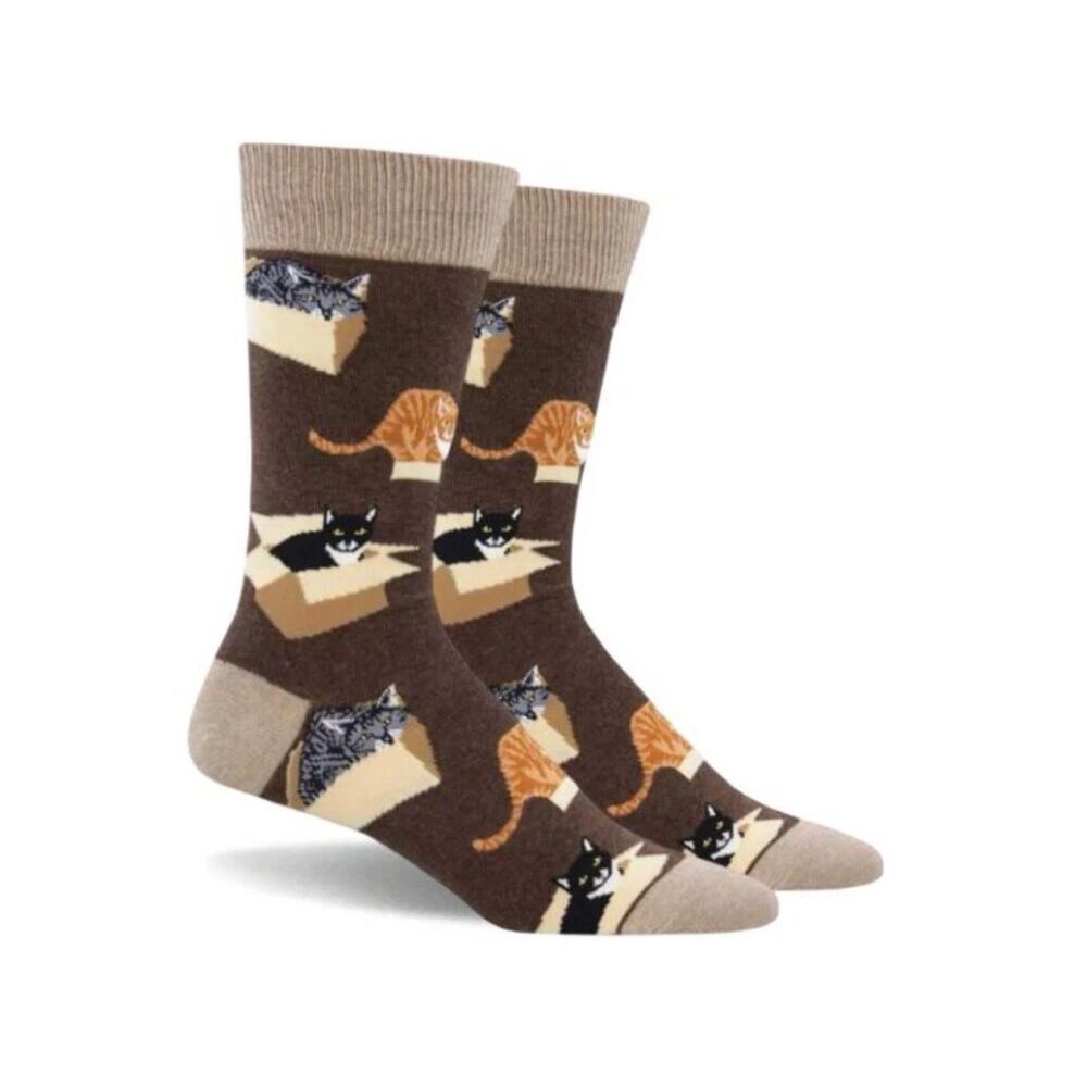 Sock Smith Men's Cat In A Box Socks Size 10-13
